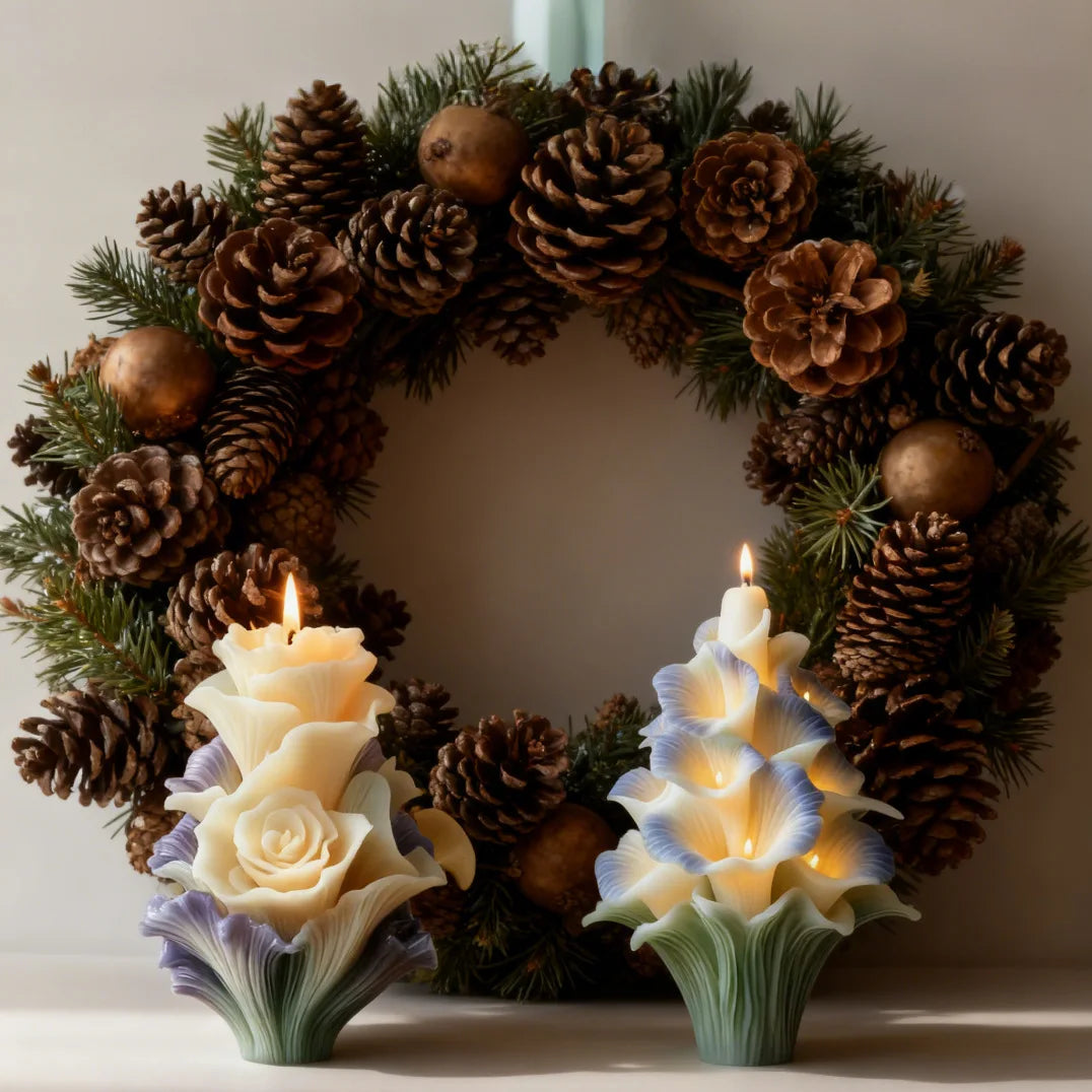 Christmas Floral Tree Silicone Candle Mold – DIY Holiday Craft