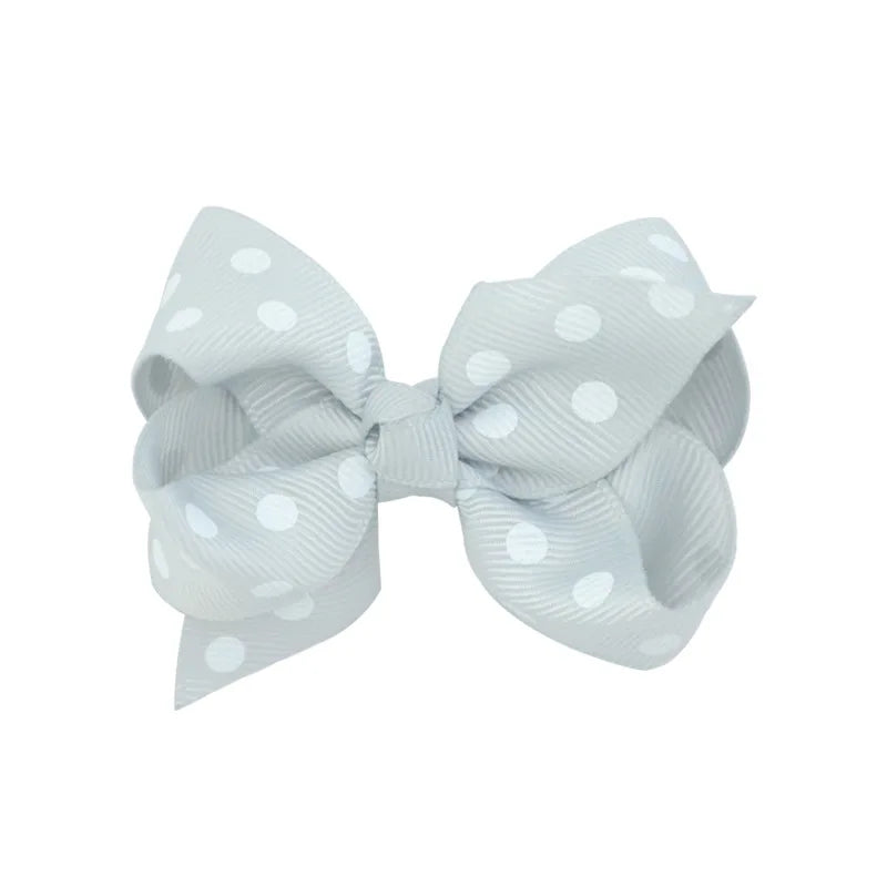12-Pack Handmade Grosgrain Ribbon Bow Hair Clips for Girls