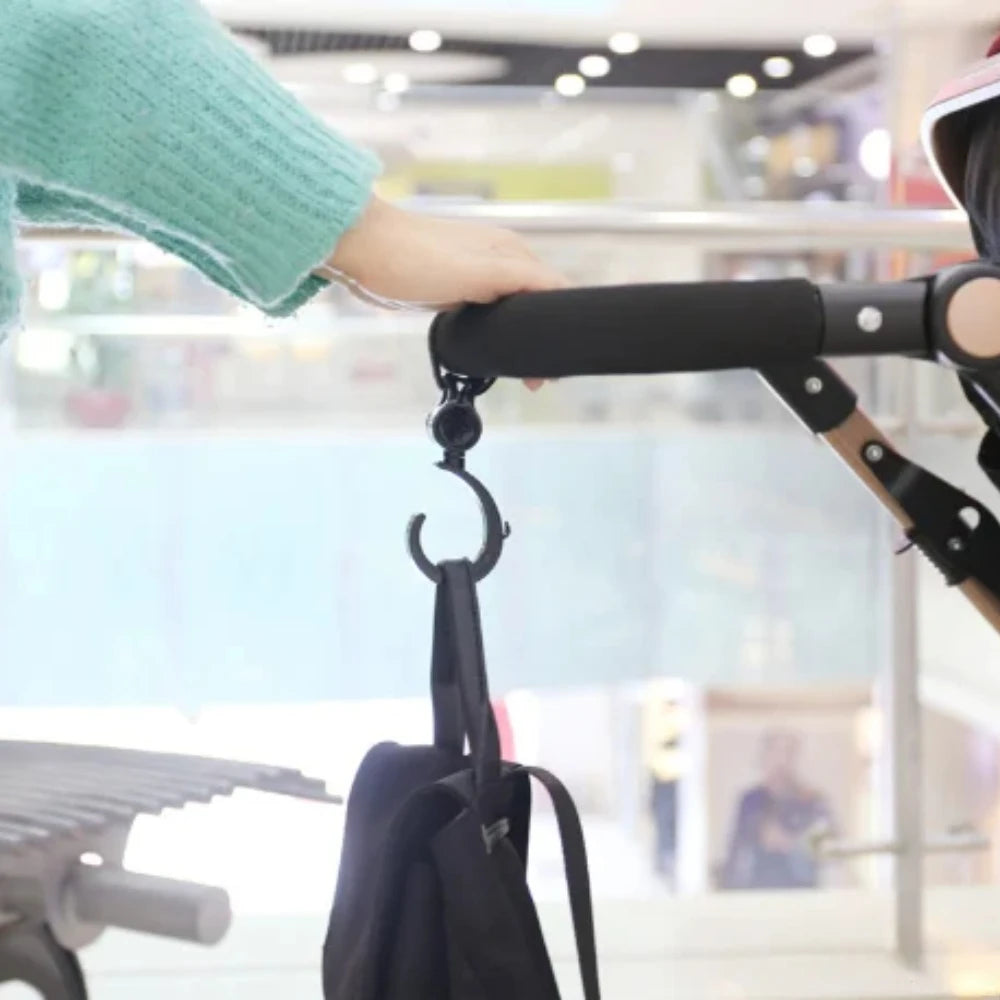 2-Pack Universal Stroller Hooks – Heavy Duty Pram & Cart Hangers