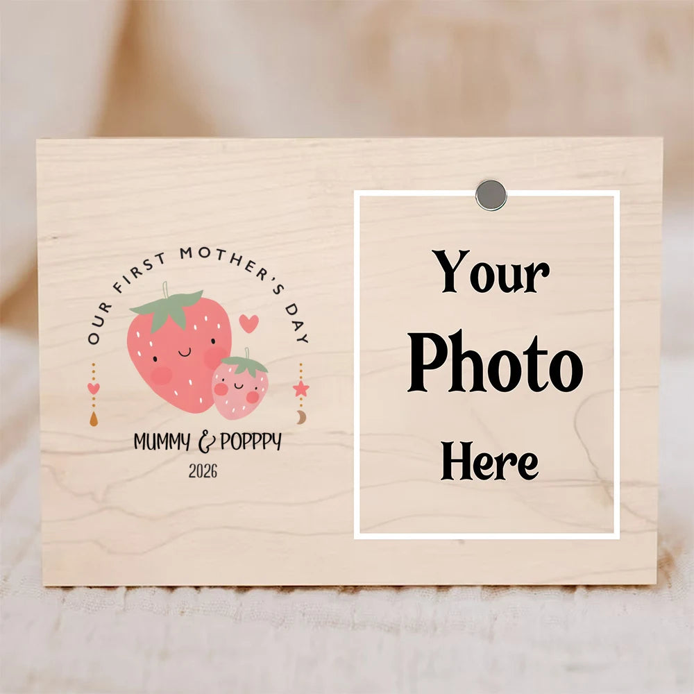 Personalised Wood Photo Frame – Custom Mother's Day Gift