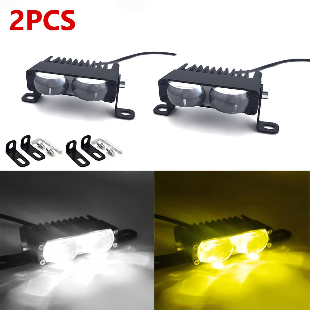 Mini LED Projector Fog Work Lamp – Car, Motorcycle & SUV