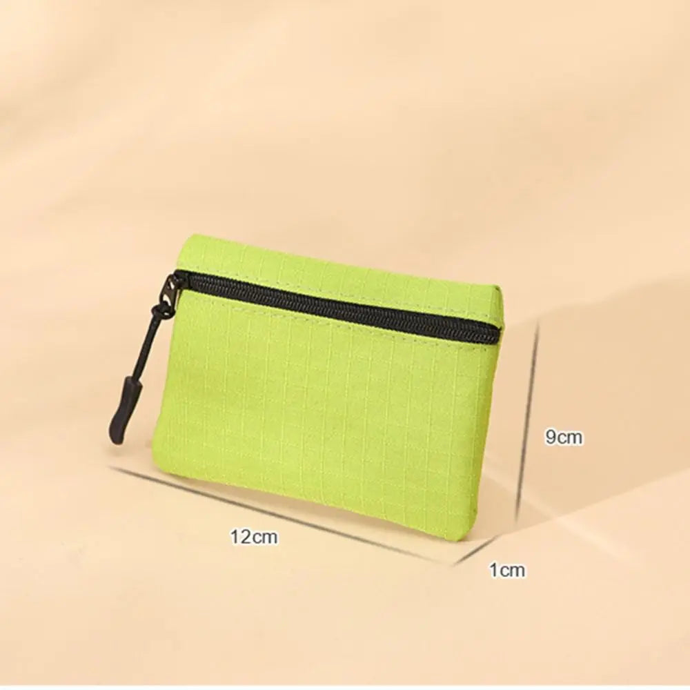 Unisex Mini Canvas Coin Purse – Zipper Wallet & Key Pouch