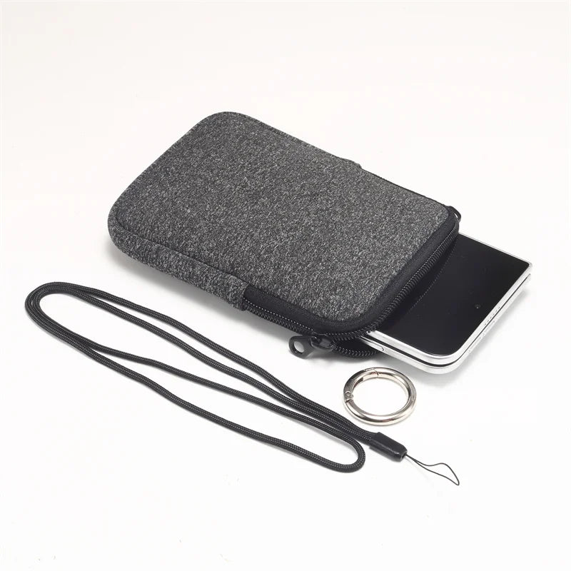 Universal Foldable Phone Waist Bag | Soft Fabric Pouch