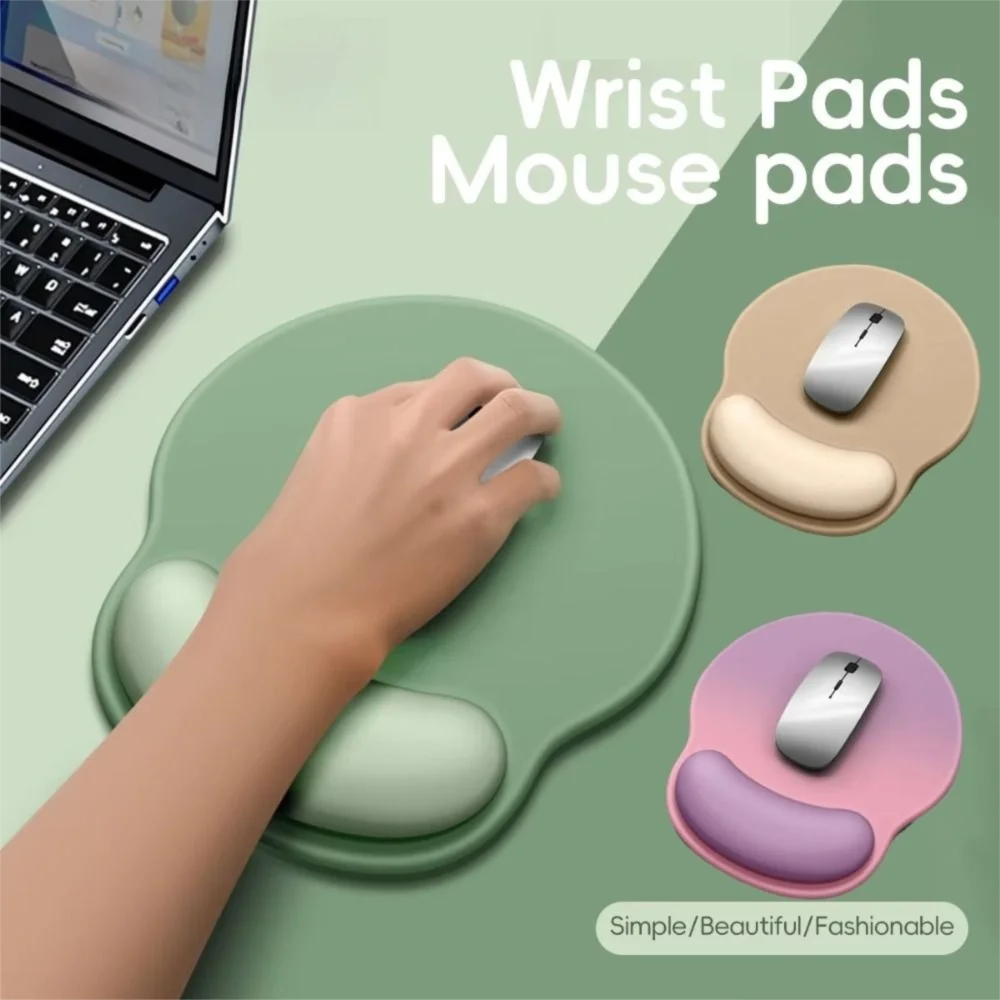 Gradient Mouse Pad with Wrist Rest & Non-Slip Rubber Base