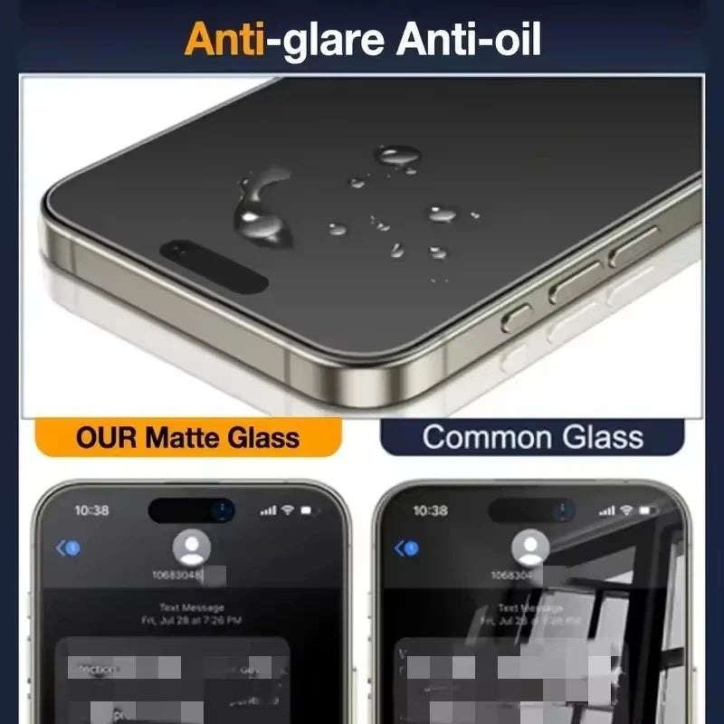 3-Pack Matte Privacy Screen Protector for iPhone | Anti-Spy Glass
