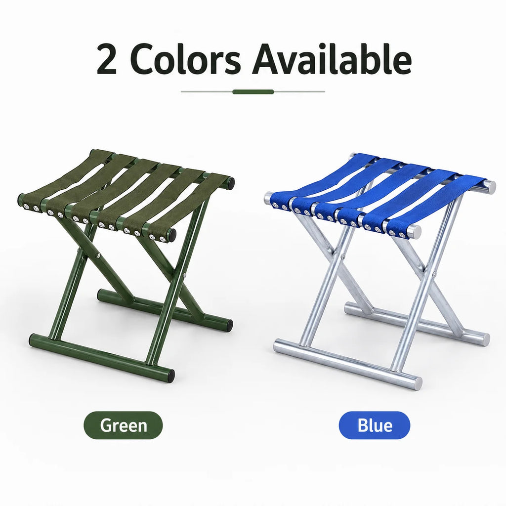 Portable Folding Fishing Stool – Widened Iron Frame for Adults