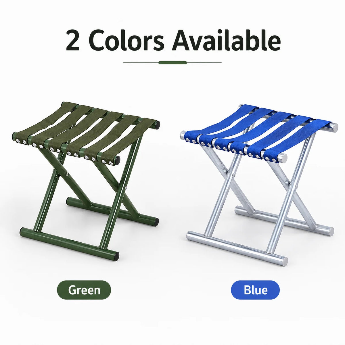 Portable Folding Fishing Stool – Widened Iron Frame for Adults