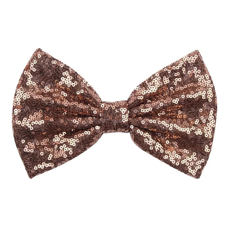 5-Pack Glitter Sequin Hair Bows – DIY Girls Hair Accessories