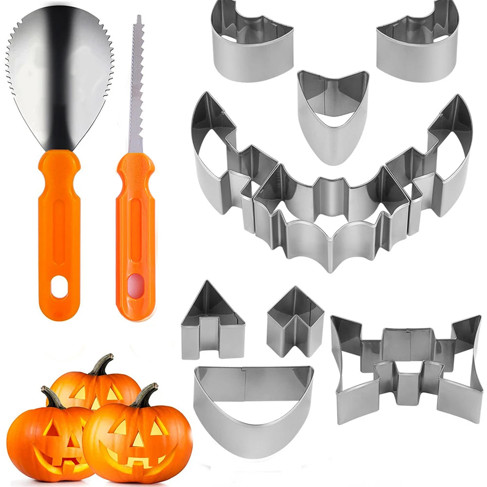 Stainless Steel Pumpkin Carving Kit – Halloween Cutter Set