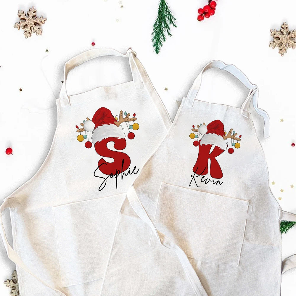 Personalized Kids Christmas Apron – Custom Name Baking Gift