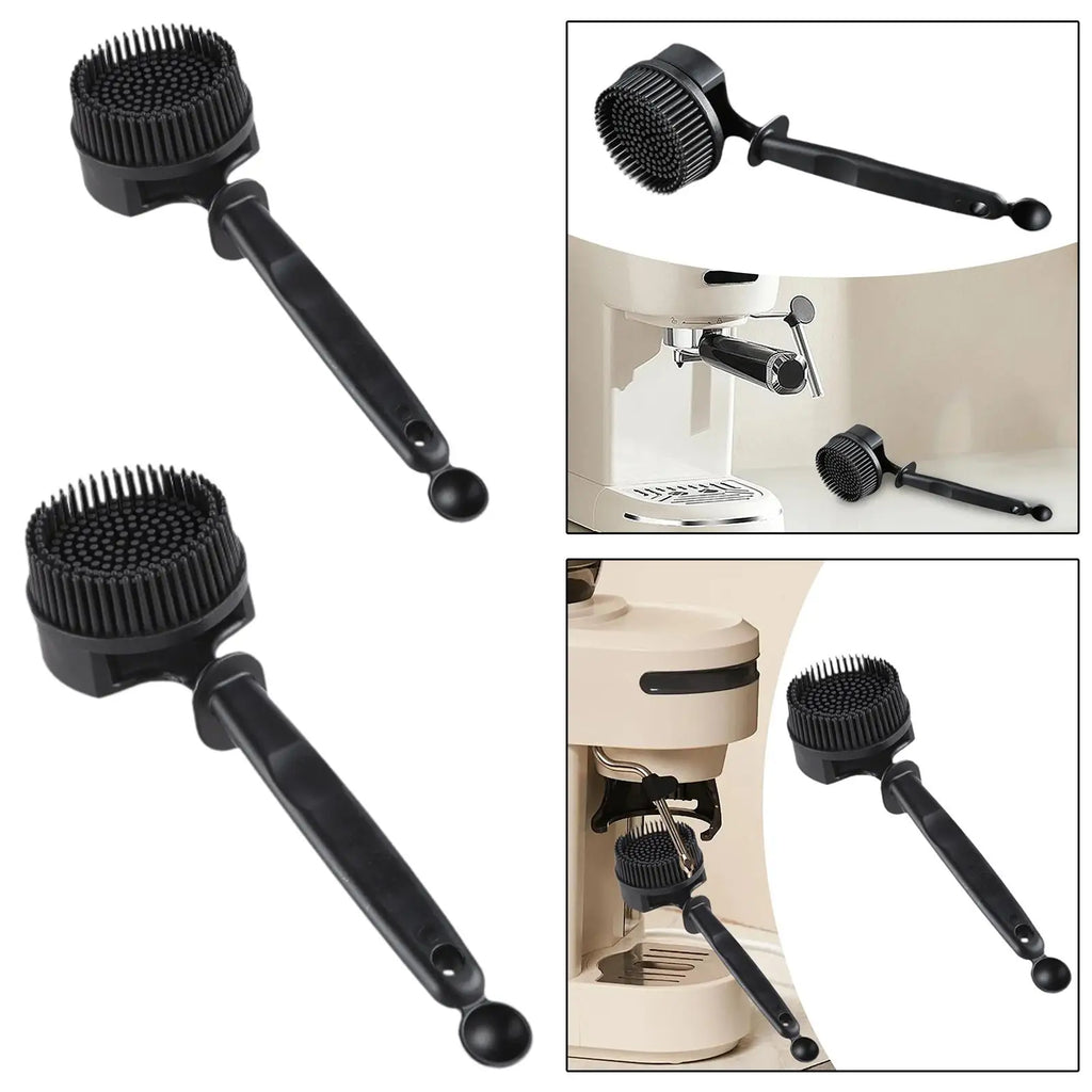 Espresso Machine Cleaning Brush with Spoon | Silicone Handle
