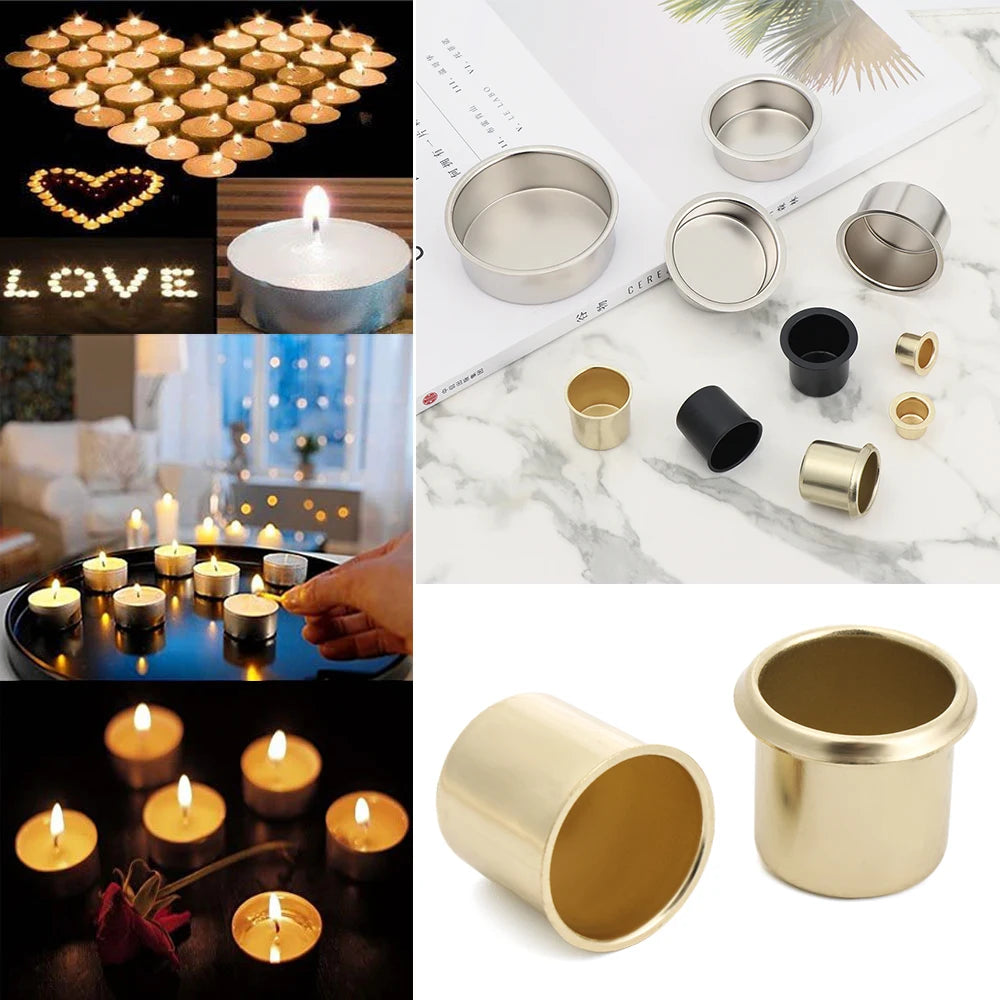 Metal Candle Cups for Taper Candles – Wedding & Craft Decor