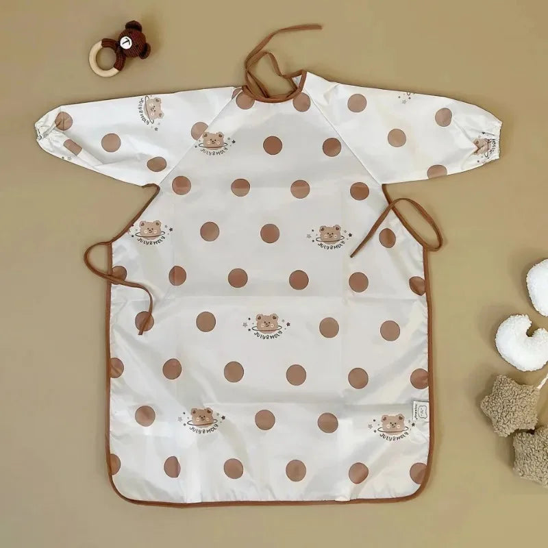 Waterproof Long Sleeve Baby Bib Smock for Toddlers 1–3Y