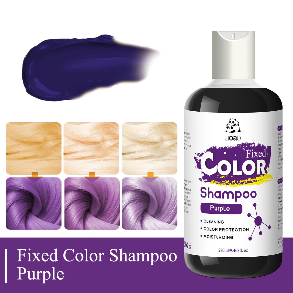 Purple Toning Shampoo with Coconut Oil – Color Protection