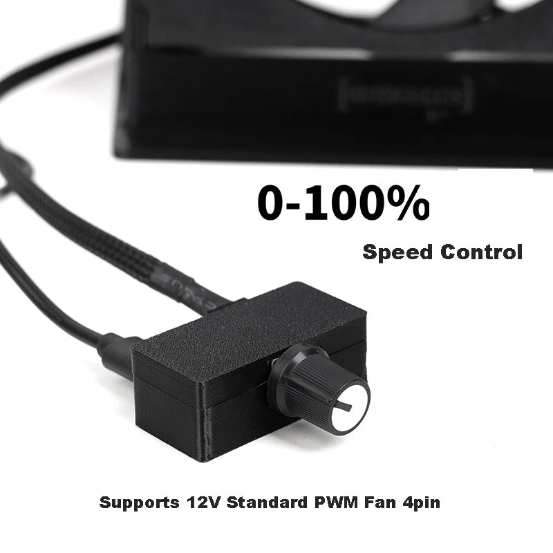 PWM 4-Pin Fan Speed Controller USB to 12V Type-C Adapter