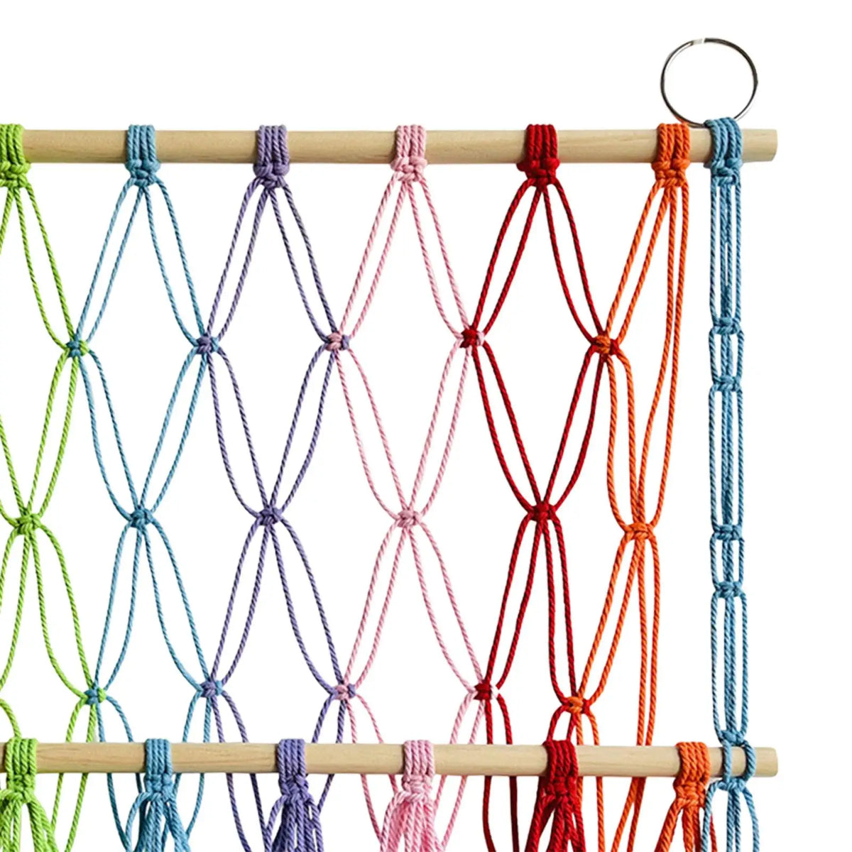 Handwoven Cotton Rope Stuffed Animal Hammock | Toy Organizer