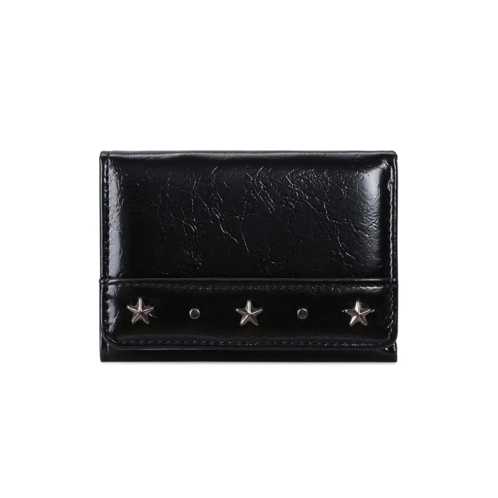 Women's Vintage Trifold PU Leather Wallet – Slim & Compact