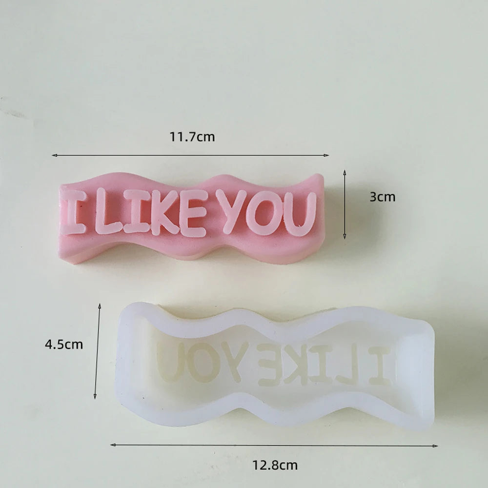 "I Love You" 3D Silicone Mold – Candle, Soap & Resin DIY