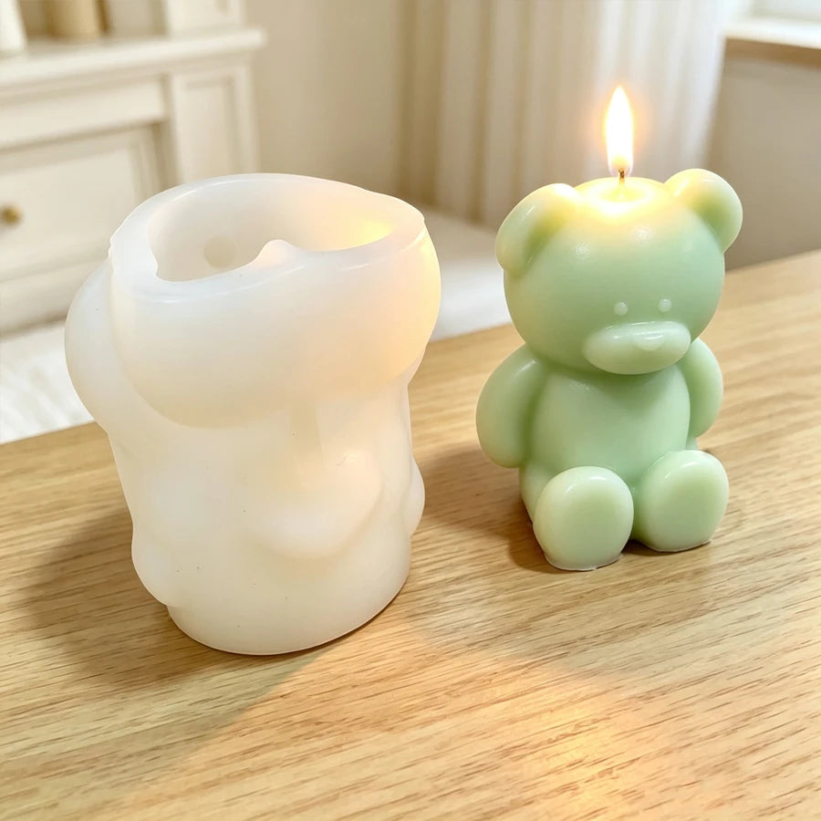 3D Teddy Bear Silicone Mold – Candle, Soap & Resin DIY