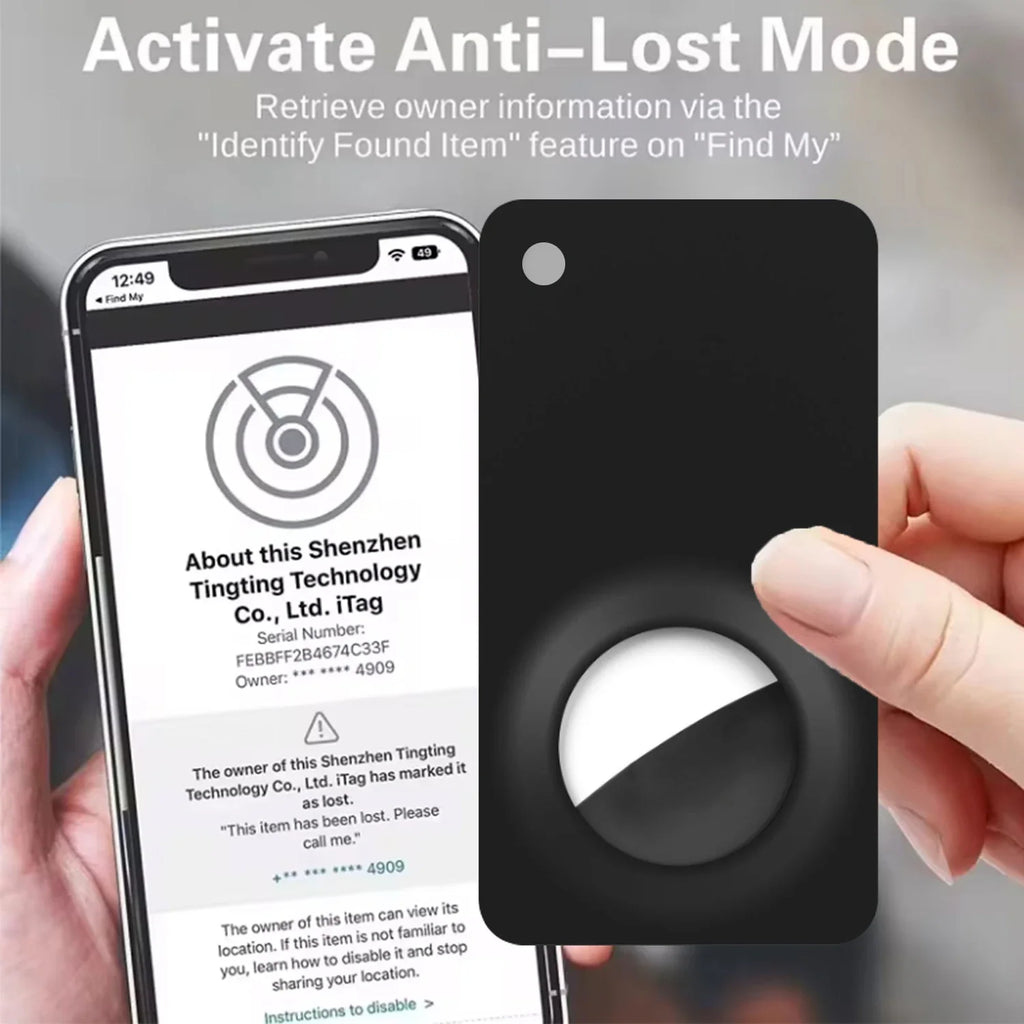 Ultra-Thin Silicone AirTag Wallet Card Holder Protective Case