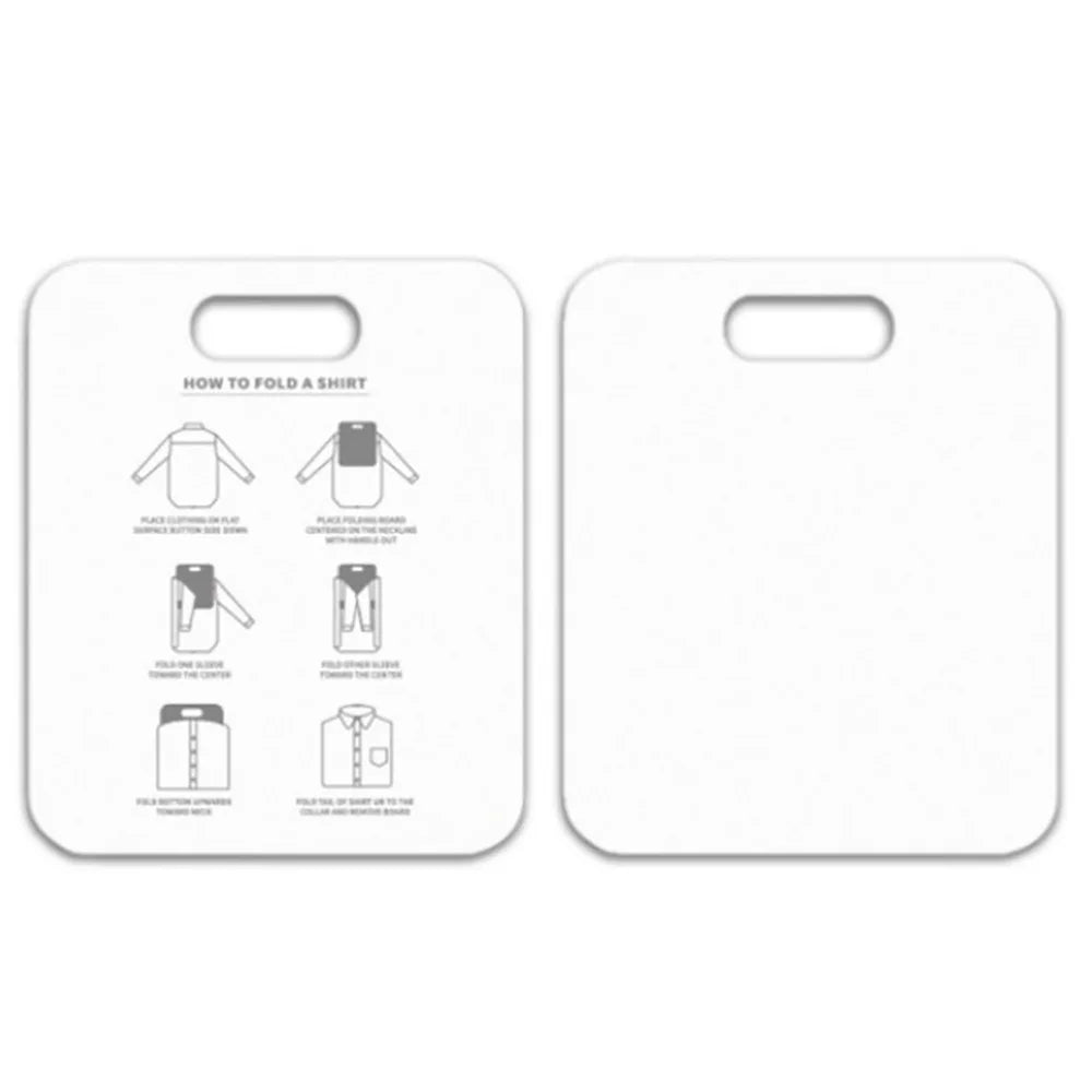 White Quick-Fold Shirt Folding Board – Durable PP Plastic