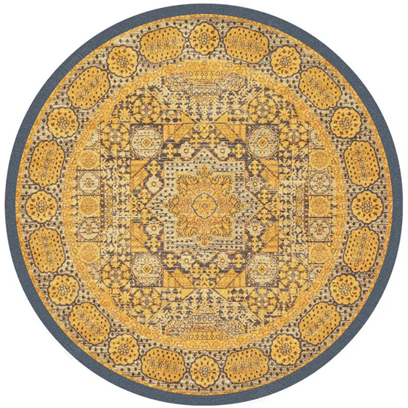 Vintage Nordic Round Mandala Rug – Bedroom & Living Room