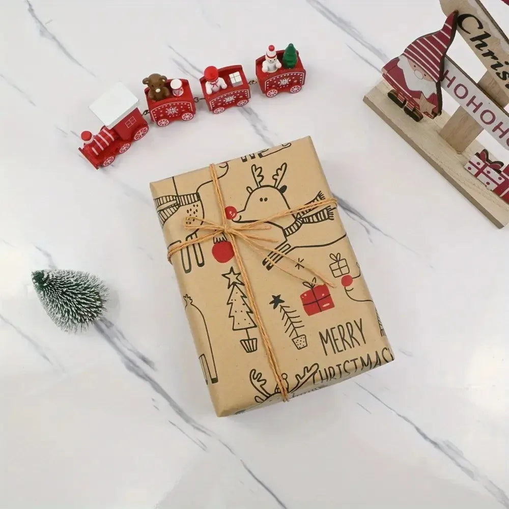 Christmas Wrapping Paper Reindeer Design – Large Roll 43×300cm