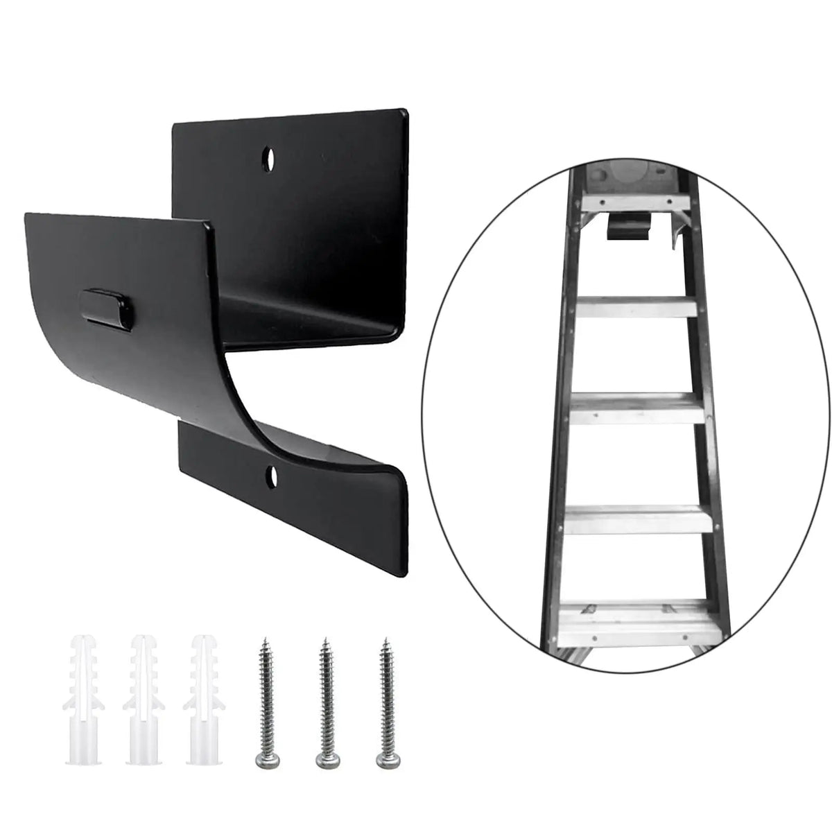 Heavy Duty Wall-Mount Garage Hook | Ladder & Tool Organizer