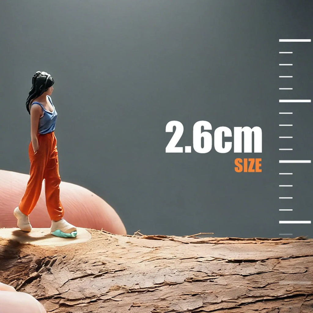 1:64 Scale Hand-Painted Miniature Female Figure | Diorama