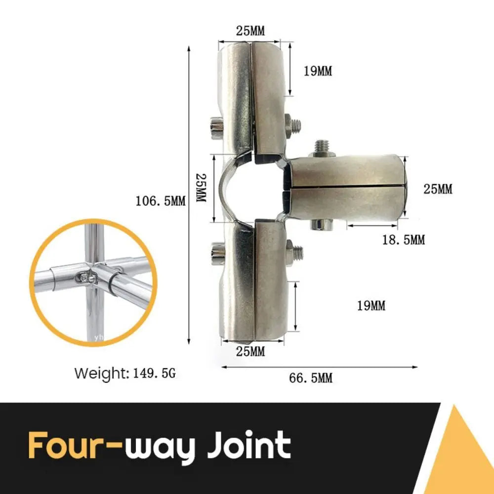 Round 25mm Tube Connector Pipe Joint – Clothes Rack & Shelf