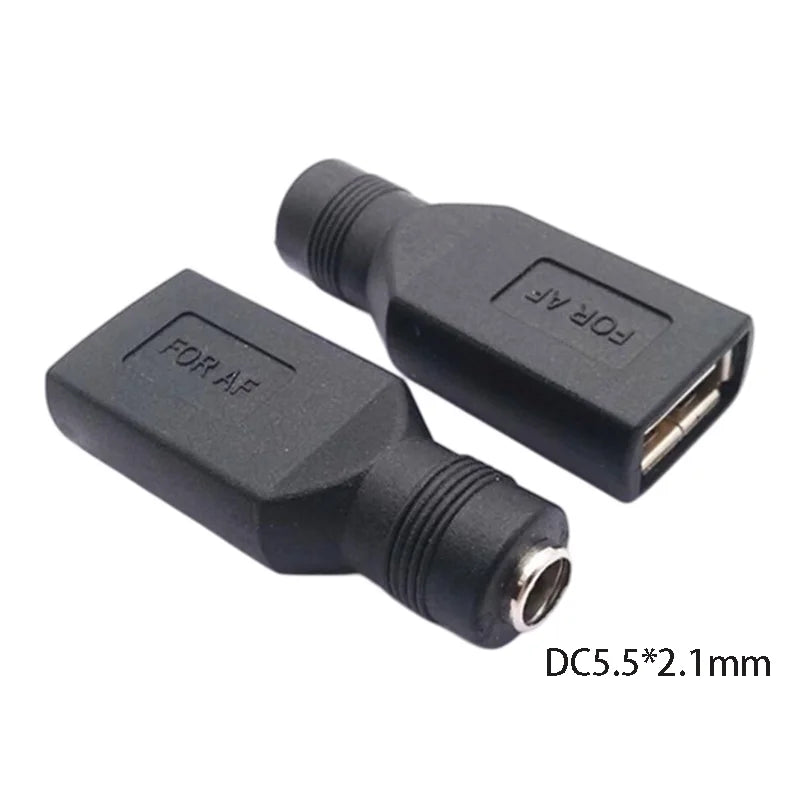 USB to DC 5.5x2.1mm Female Adapter – Power Converter