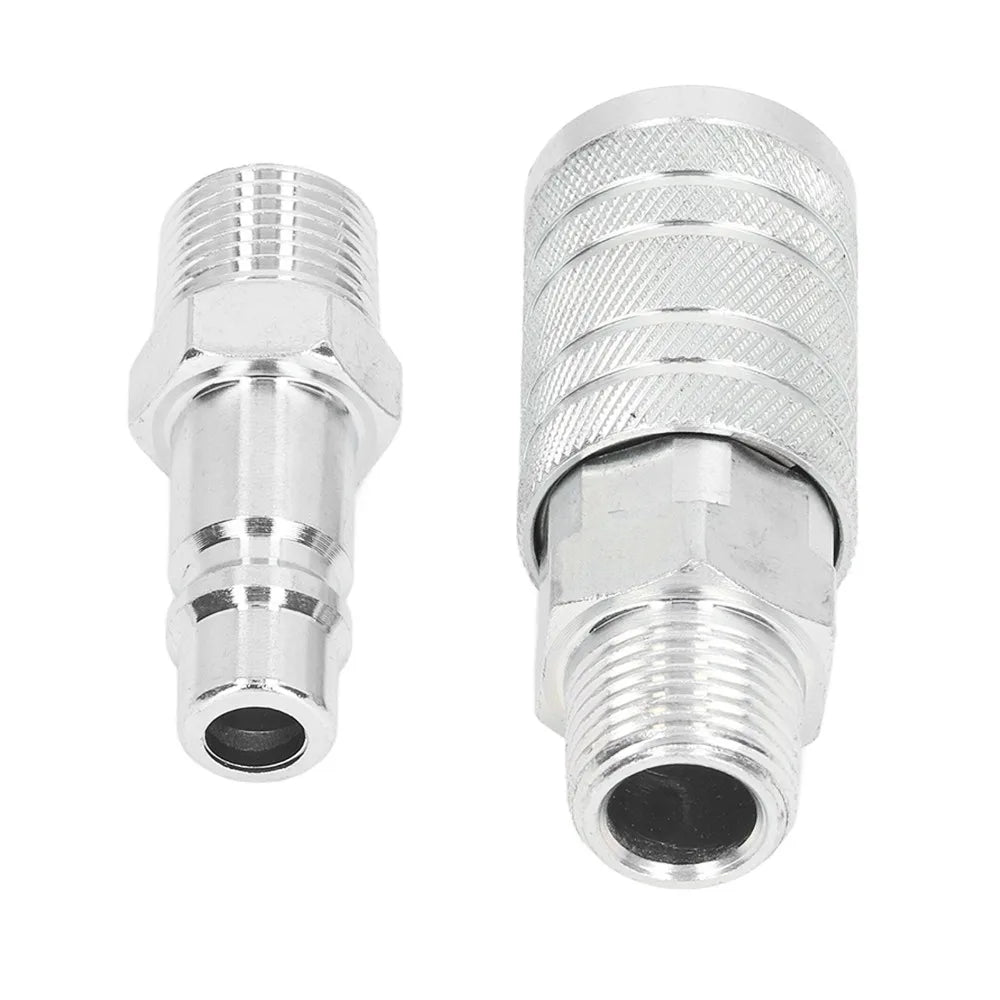 4-Pc 1/2" NPT Air Hose Quick Connect Fittings 300 PSI Steel