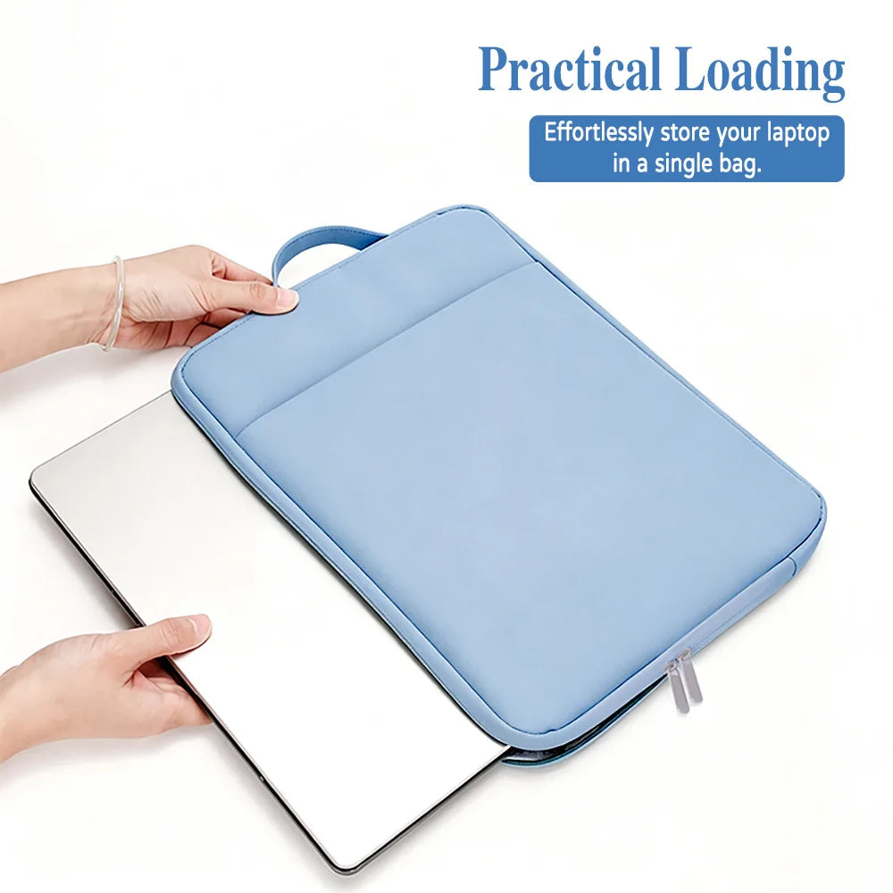 Waterproof PU Laptop Sleeve 11.6–15.6" Shockproof Carrying Bag