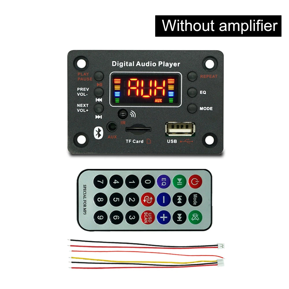 Bluetooth 5.0 MP3 Decoder Amplifier Board 2×40W DC7-20V