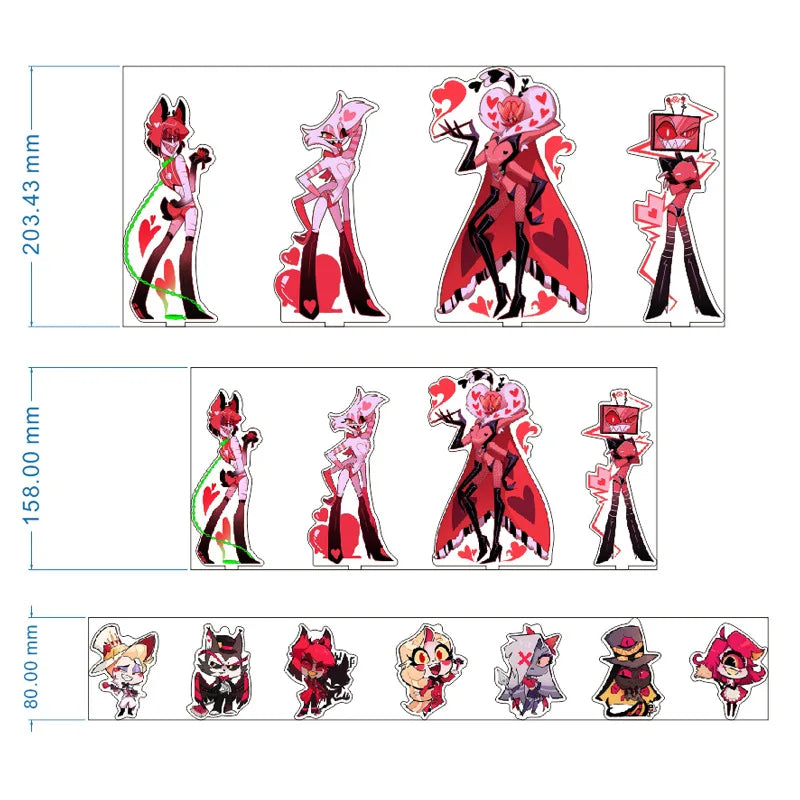 Hazbin Hotel Acrylic Standee & Keychain | Anime Desk Decor