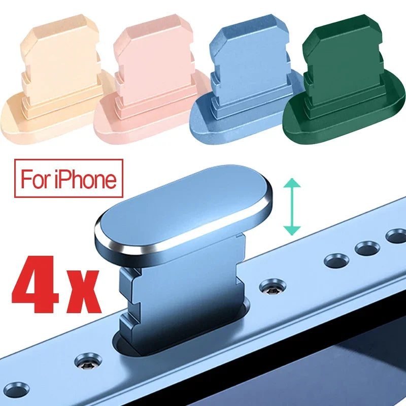 Metal Dust Plug Charging Port Cap for iPhone & iPad