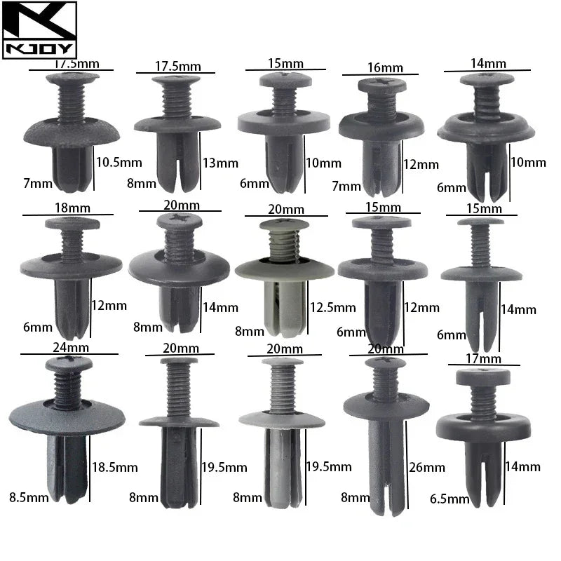 kkjoy Mixed Plastic Car Bumper Trim Retainer Clips 30/60 Pcs