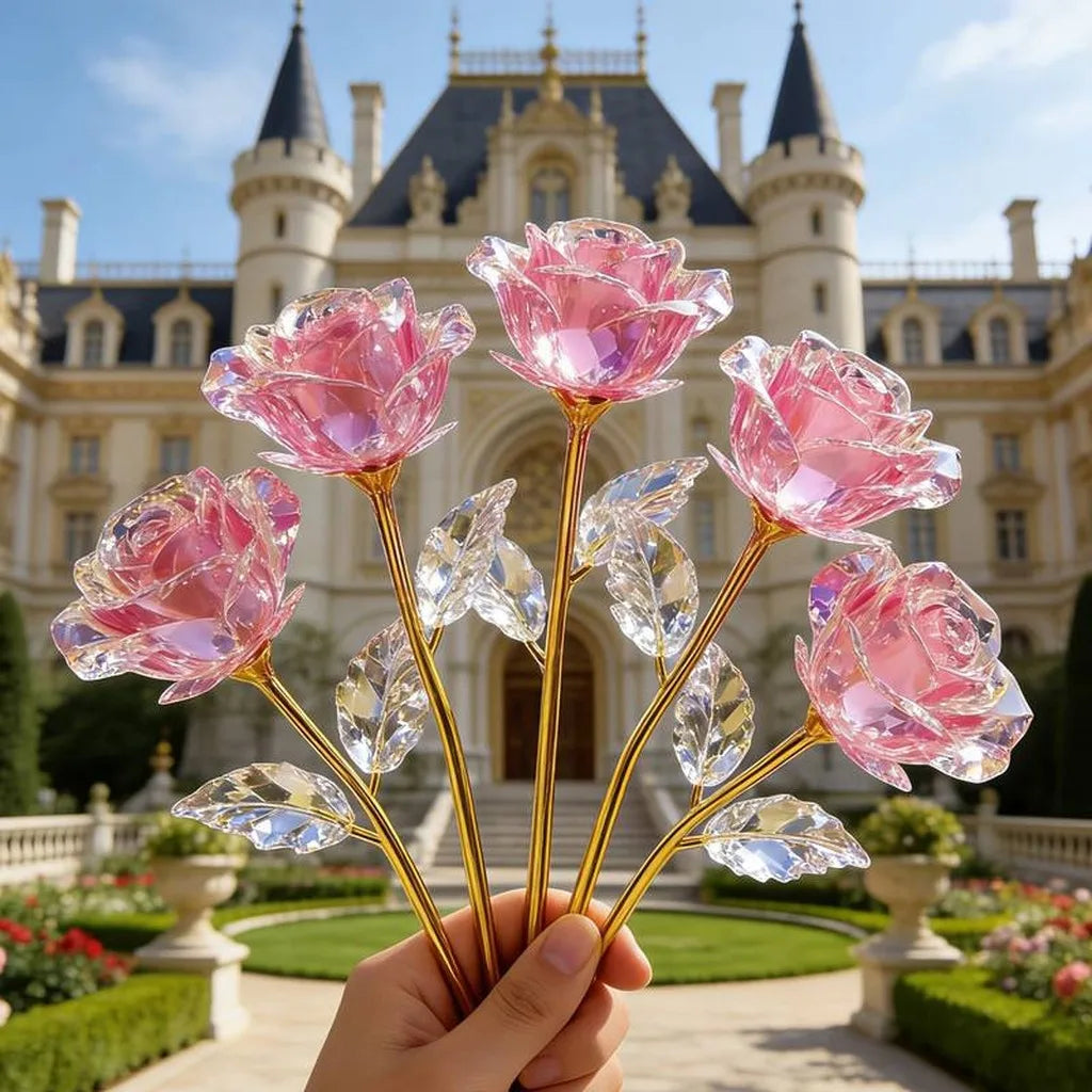 Transparent Artificial Rose | Plastic Decorative Flower