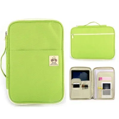 Waterproof A4 File Folder Zipper Bag – Large Capacity Document Case