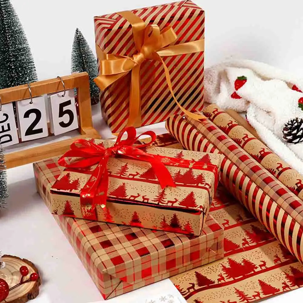 43x300cm Aluminized Gift Wrapping Paper – Christmas & More