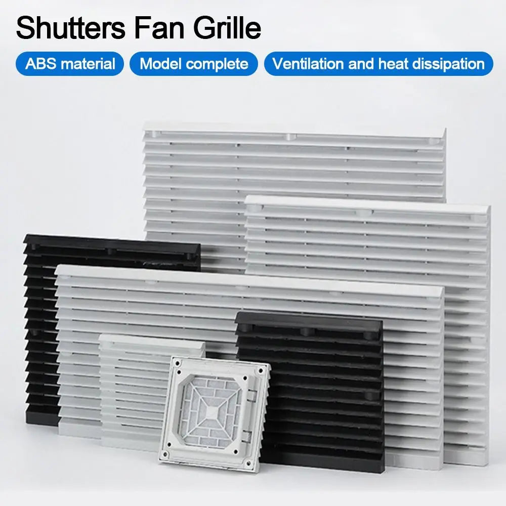 ABS Cabinet Ventilation Filter Grille Fan Shutter Louver