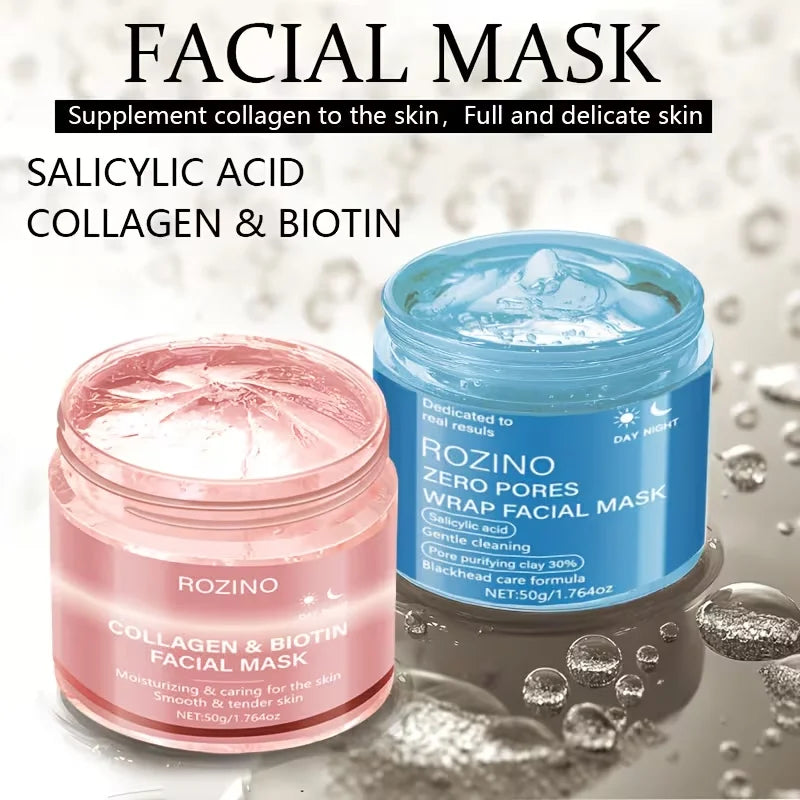ROZINO Biotin Collagen & Salicylic Acid Peel-Off Mask Set