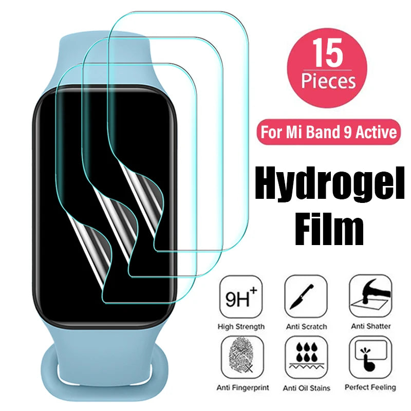 Hydrogel Screen Protector for Xiaomi Mi Band 9 Active – 3-Pack
