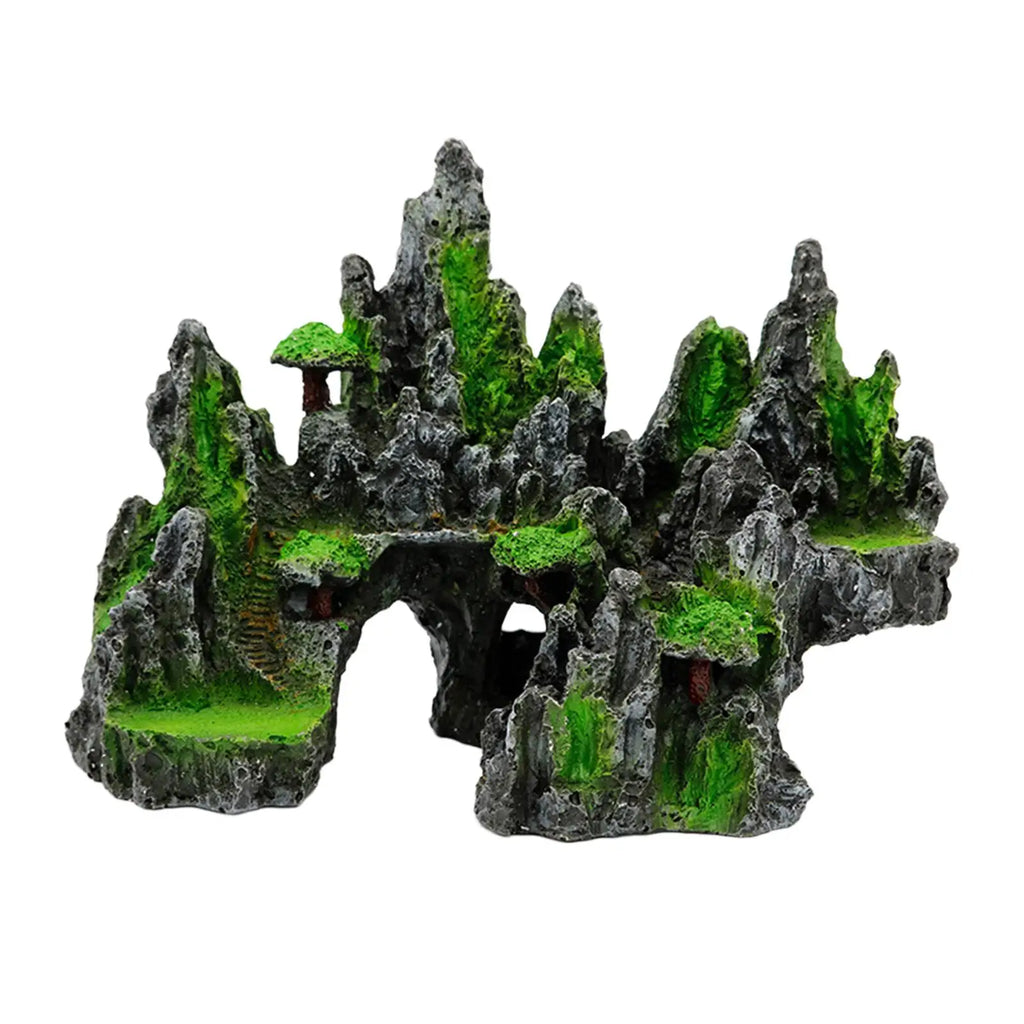 Resin Aquarium Rockery Cave Hideaway Stone Fish Tank Ornament