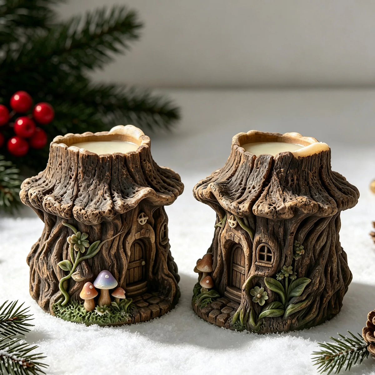 3D Tree House Silicone Mold – Candle, Resin & Gypsum DIY