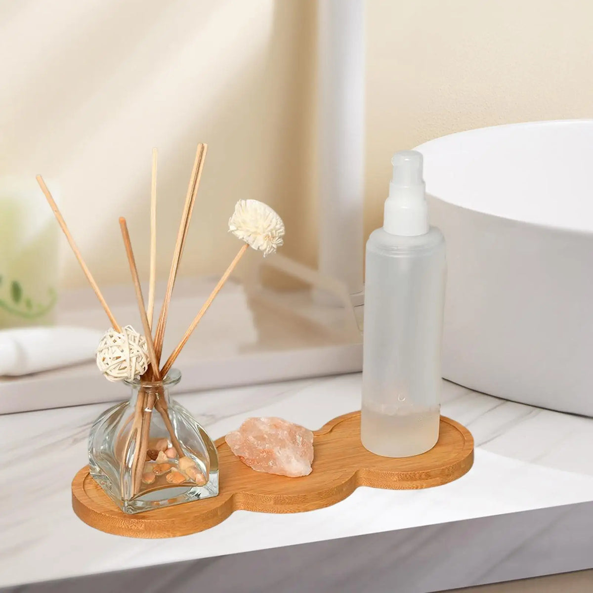 Kesoto Bamboo Serving Tray – Snack, Food & Appetizer Platter