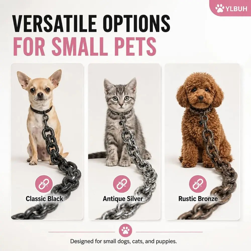 Novelty Fake Chain Dog Leash – Lightweight Photo Prop Lead