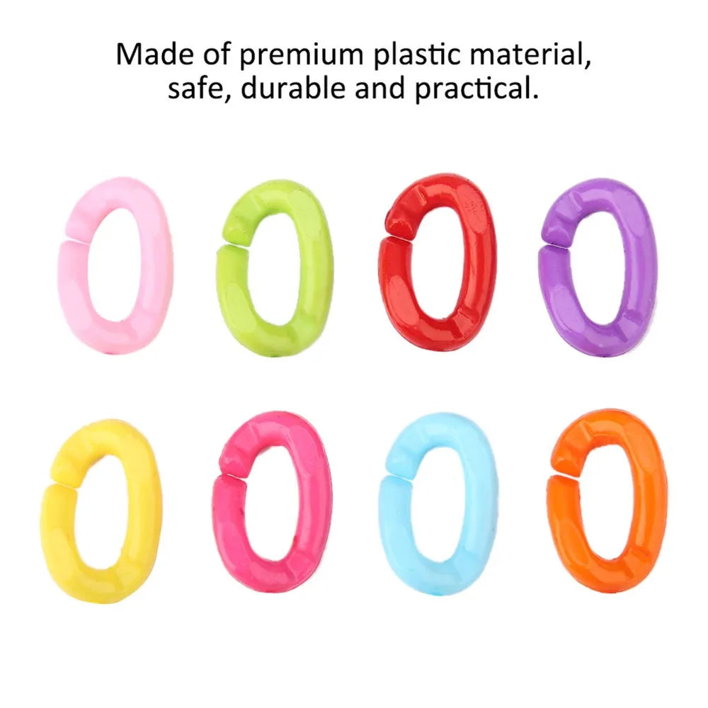 100-Piece Plastic Bird C-Clip Chain Links | DIY Parrot Cage Toy
