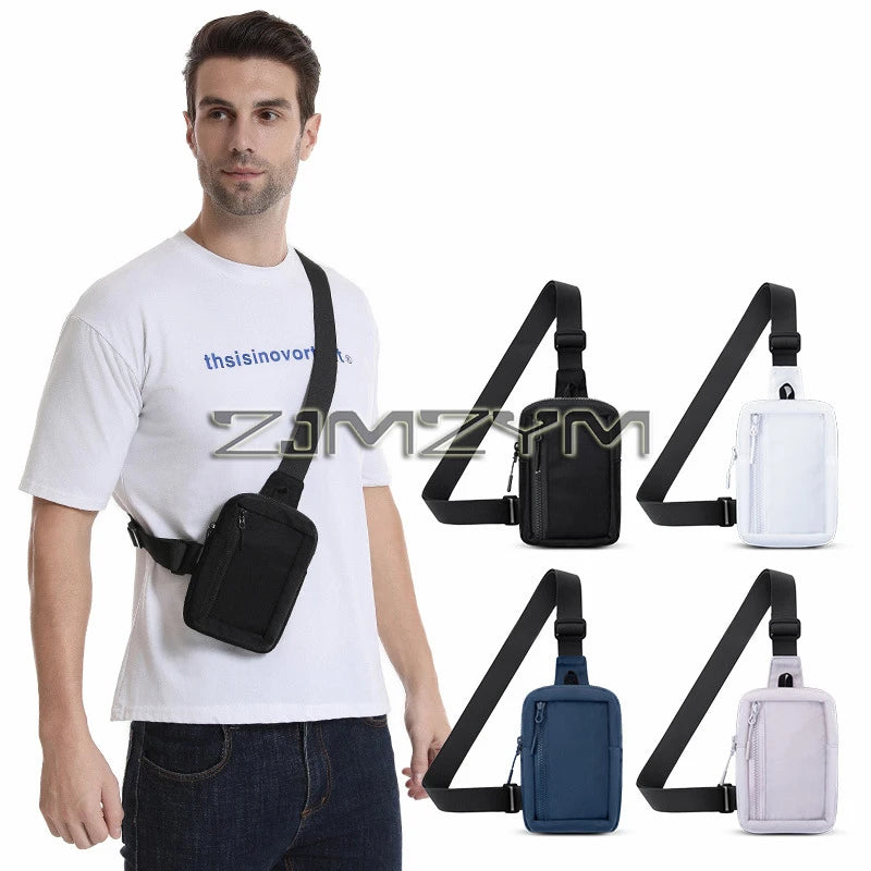 Nylon Crossbody Chest Bag – Sports Sling Pouch for Cycling