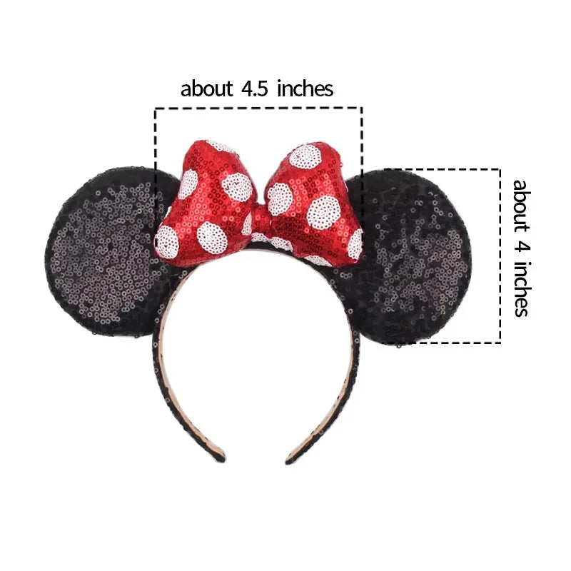 Glitter Sequin Mouse Ears Headband – Party Hair Accessory
